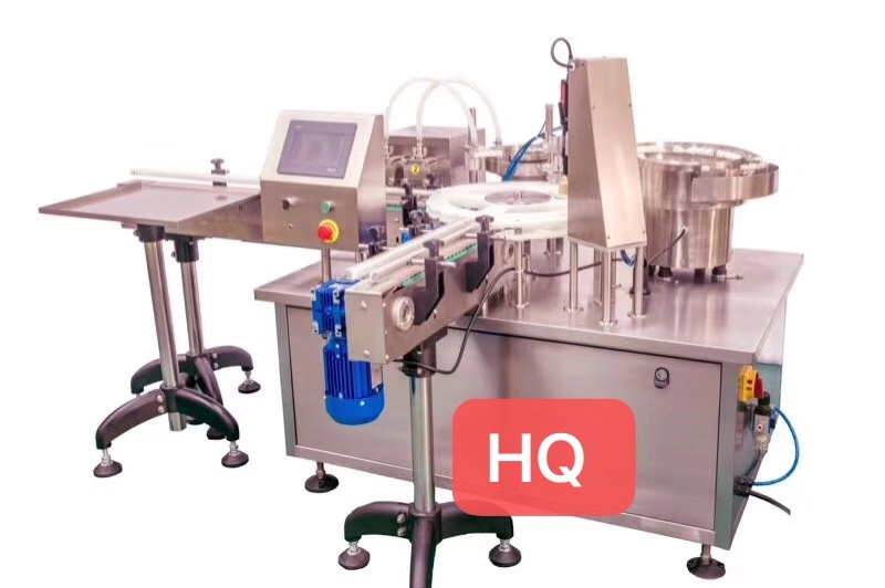 HQ-FC2 Automatic liquid filling-press plugging-capping machine: